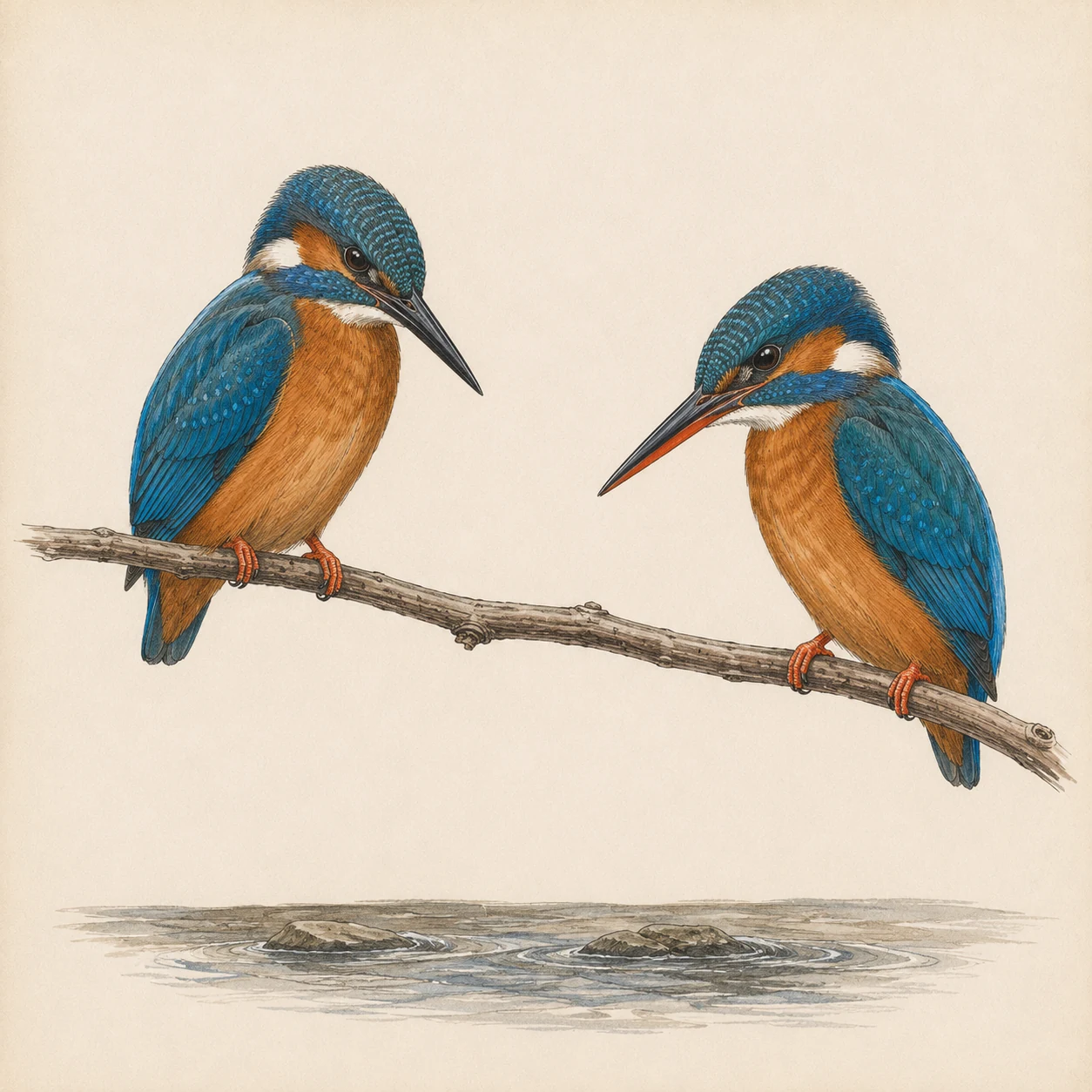 Eisvogel (Alcedo atthis) — Bestimmungsbuch-Tafel